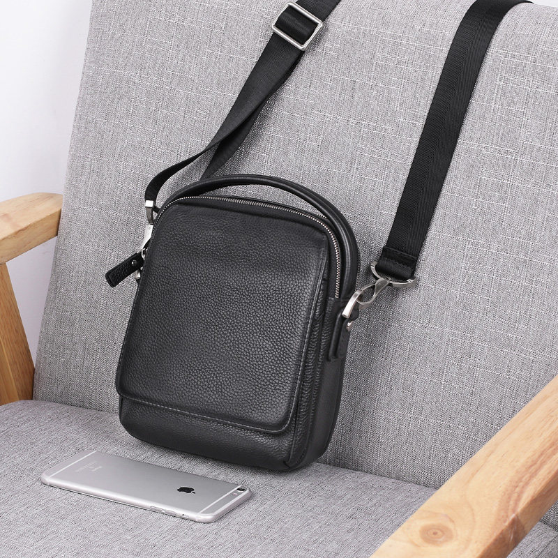 Men's Bags Small Leather Bags Casual Men's Messenger Bags Small Handbags First Layer Leather Mini Backpacks Shoulder Bags