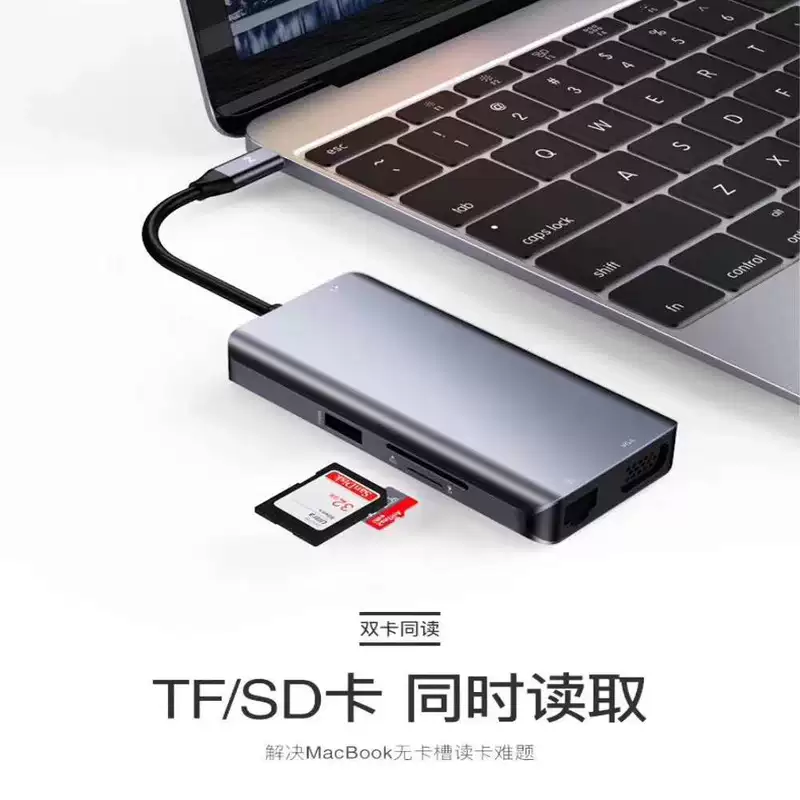 Typec docking trạm mở rộng macbookpro điện thoại di động hdmi chi nhánh chuyển đổi usb apple máy tính chuyển đổi - USB Aaccessories