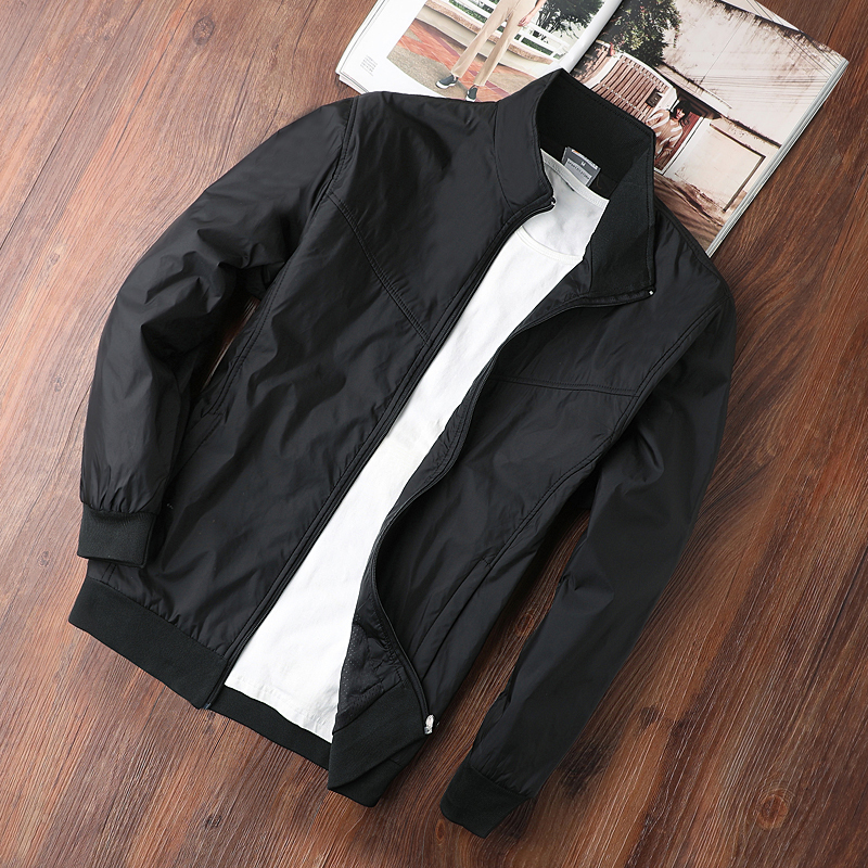 Spring and Autumn Men's Sports Jacket Casual Loose Large Size Jacket Youth Zipper Top with Mesh Lining Men's Clothing