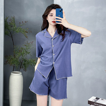 2022 New Sleepwear Womens Spring Summer Pure Cotton Thin short sleeves Net Red High sense extras for summer home clothes