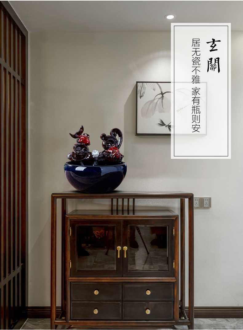 Jingdezhen ceramics when the little novice monk fish tank water furnishing articles creative household automatic cycle fish farming household ornaments