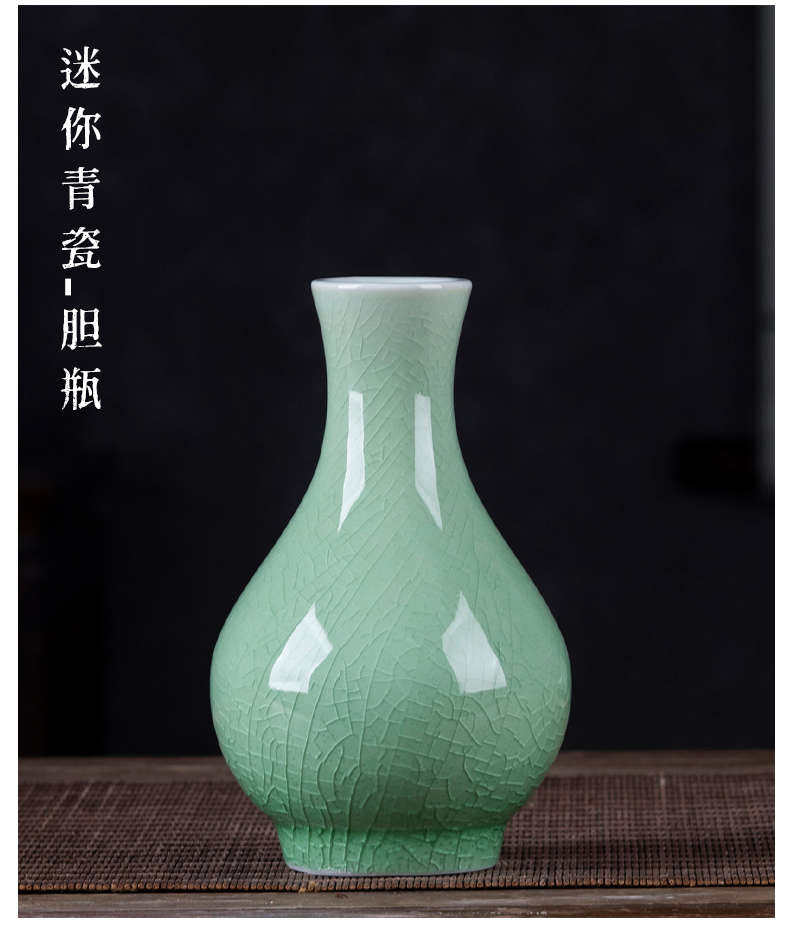 Jingdezhen ceramic mini floret bottle of flower arranging furnishing articles, small contracted household adornment zen furnishing articles restoring ancient ways