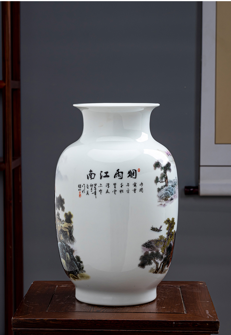 Jingdezhen ceramics powder enamel vase furnishing articles lucky bamboo idea gourd bottle sitting room of Chinese style household flower decorations