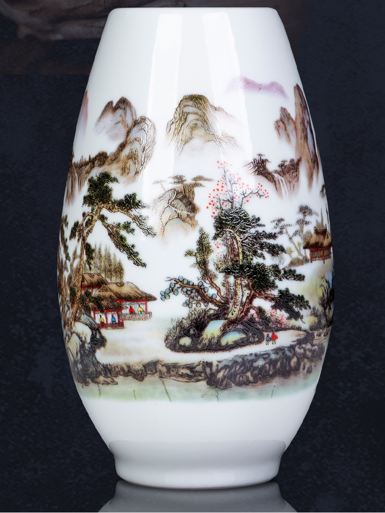Jingdezhen ceramics small f cylinder vases, flower arranging furnishing articles rich ancient frame of Chinese style household, the sitting room porch decoration
