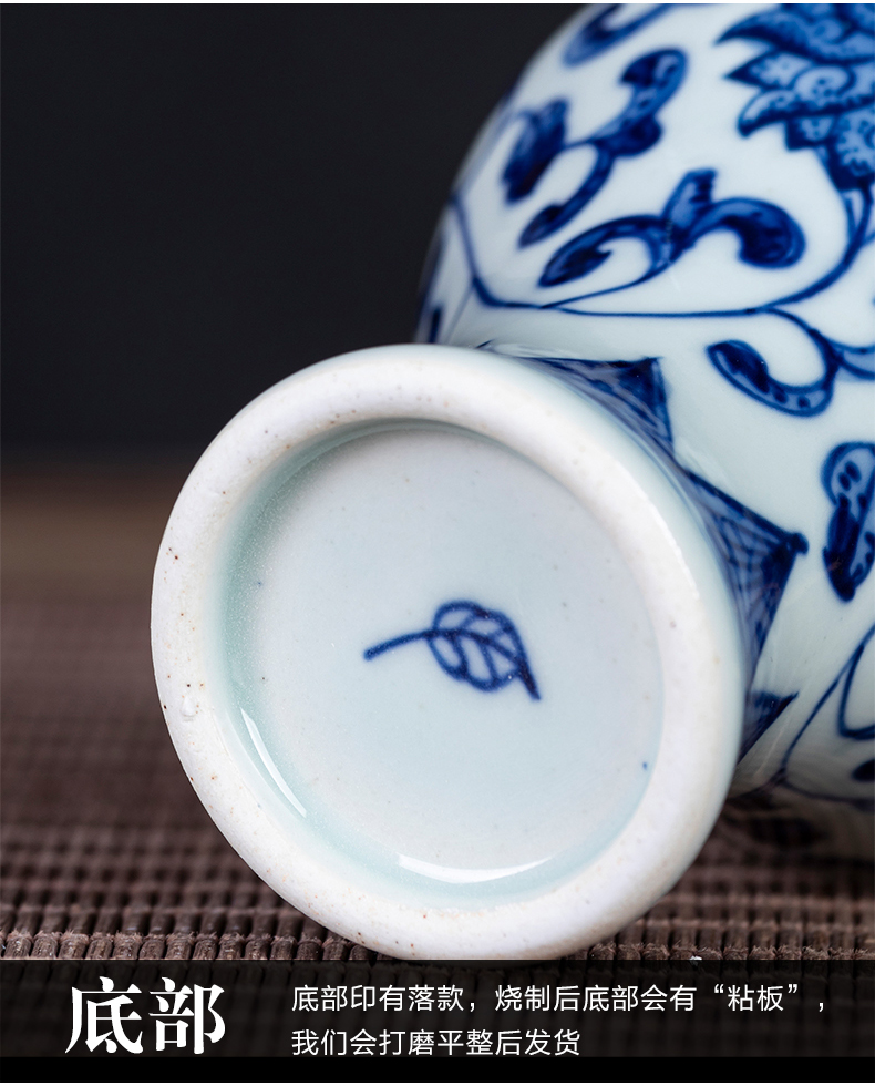 Jingdezhen blue and white porcelain hand - made ceramic mini creative flower arranging flowers floret bottle rich ancient frame furnishing articles suit