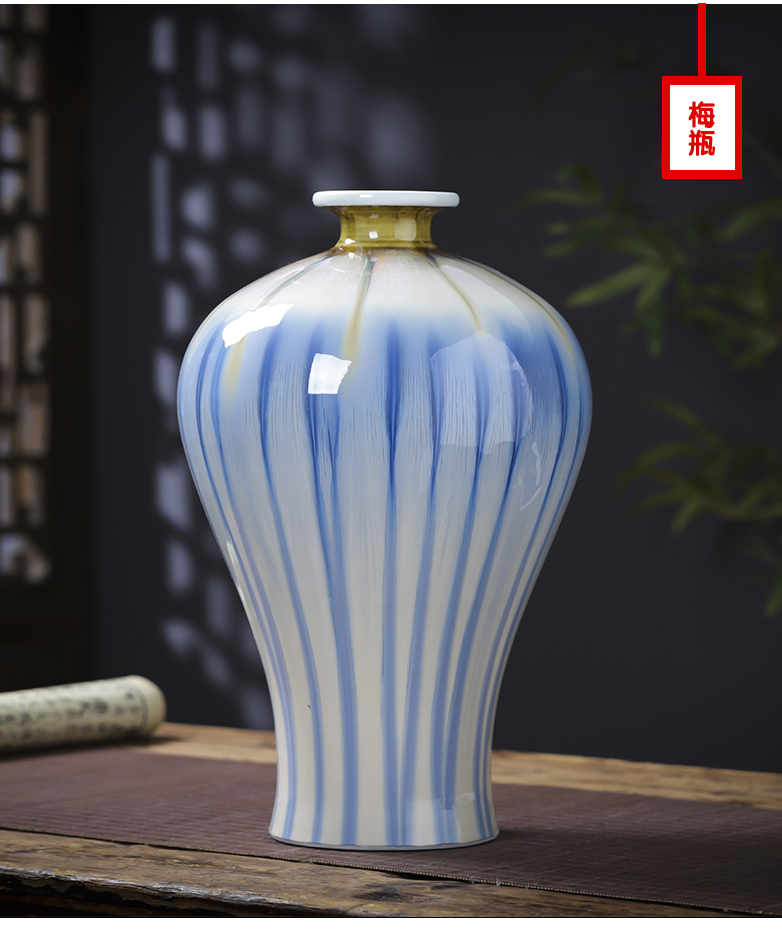 Jingdezhen ceramics vase creative up pomegranate bottles of modern Chinese style household flower arrangement sitting room adornment is placed