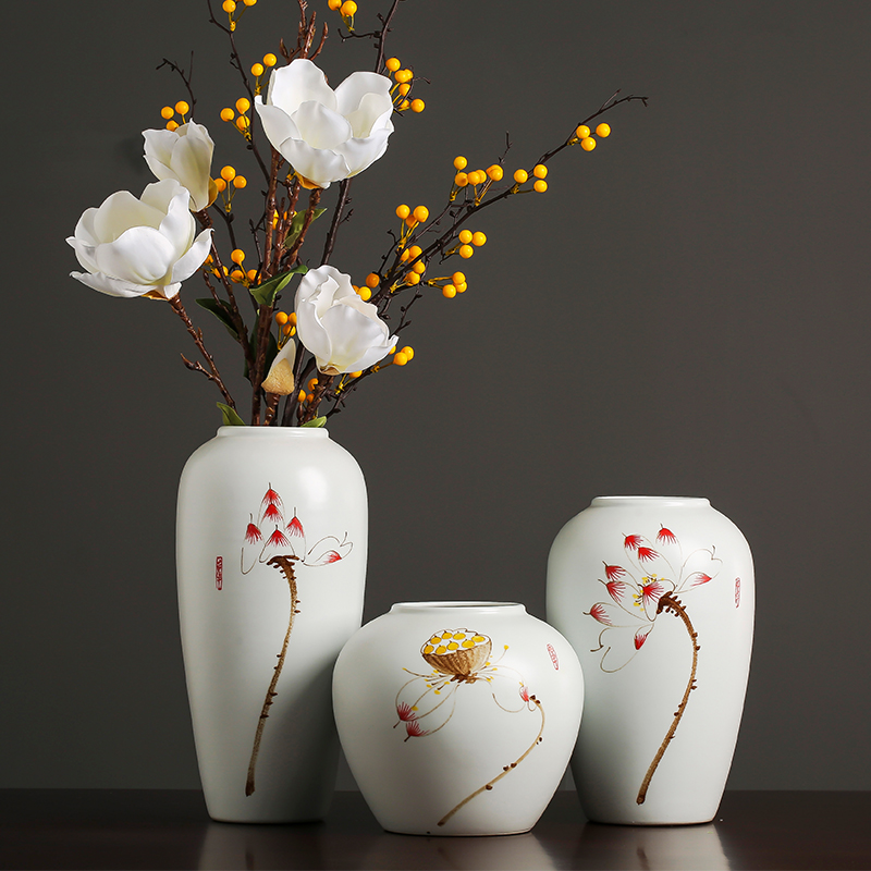 Ceramic vases, I and contracted new Chinese zen household living room table accessories TV ark, dried flower adornment furnishing articles
