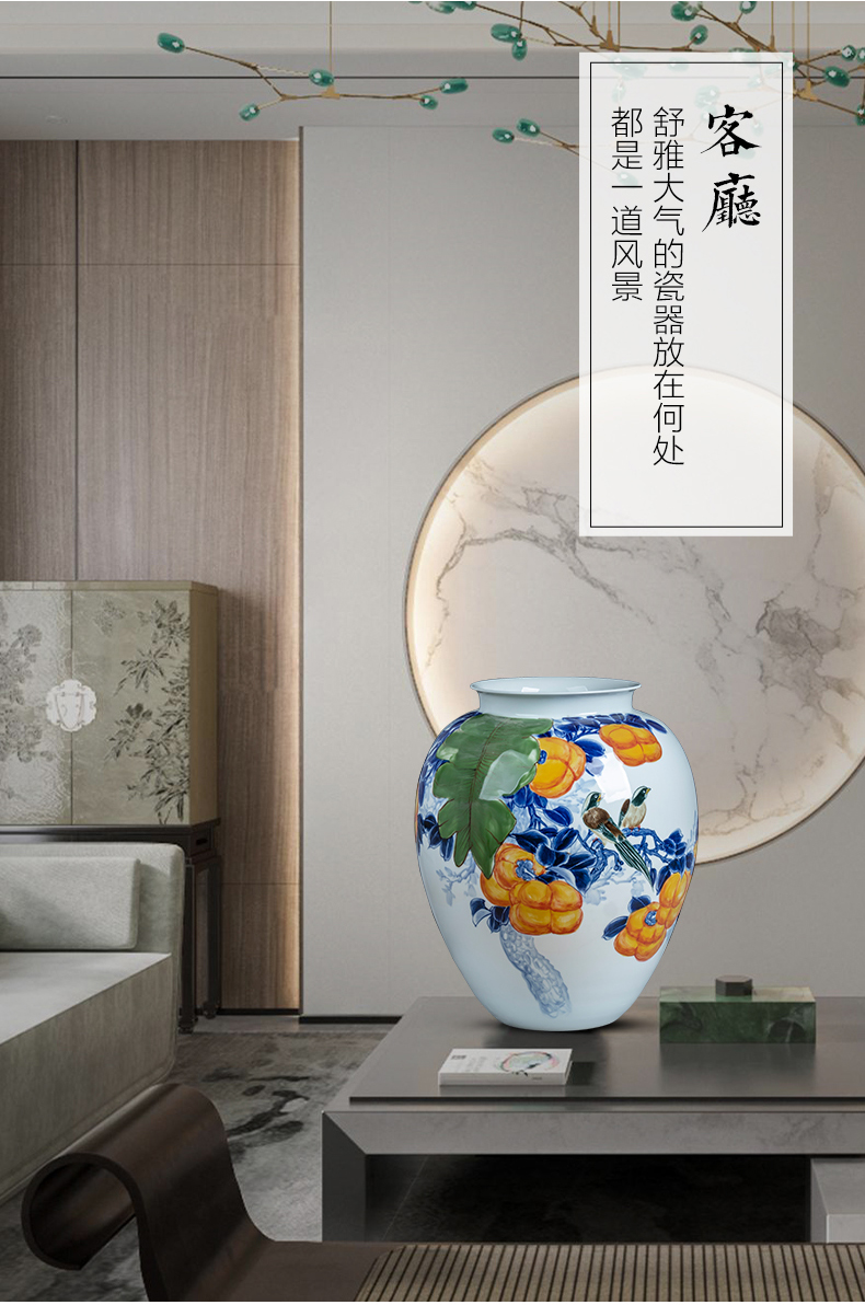 Jingdezhen ceramics hand - made gulp the best vase of new Chinese style home club sitting room adornment is placed