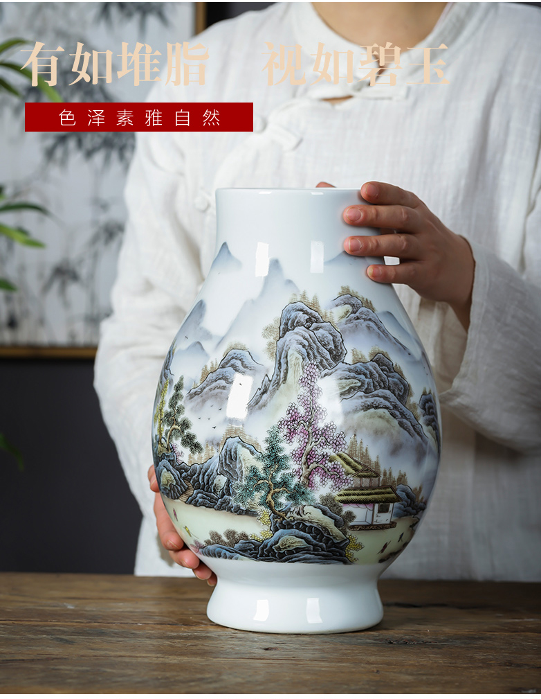 Jingdezhen ceramics vase furnishing articles flower arranging big sitting room wide expressions using dry flower of TV ark, of Chinese style household ornaments