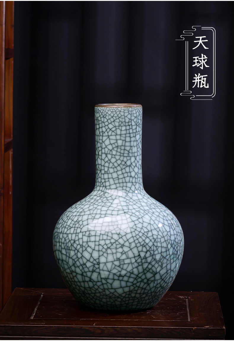 Archaize of jingdezhen ceramics up vase sitting room home decoration flower arranging vintage porcelain handicraft furnishing articles