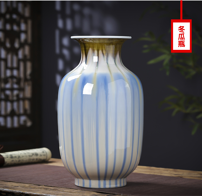 Jingdezhen ceramics vase creative up pomegranate bottles of modern Chinese style household flower arrangement sitting room adornment is placed