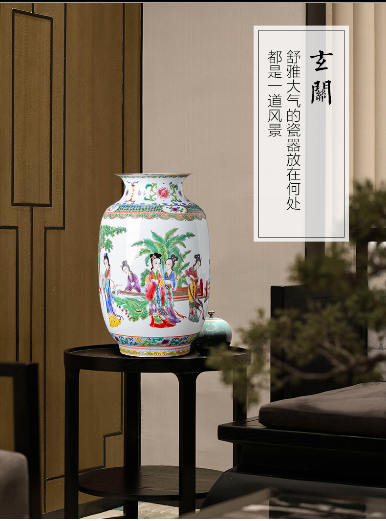 Jingdezhen ceramics powder enamel had the see colour white gourd vases, the sitting room porch decoration of Chinese style household furnishing articles