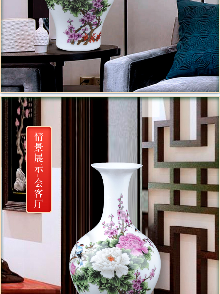 Jingdezhen ceramics powder enamel flower flower arranging furnishing articles I household wine bottles of the sitting room porch decoration porcelain