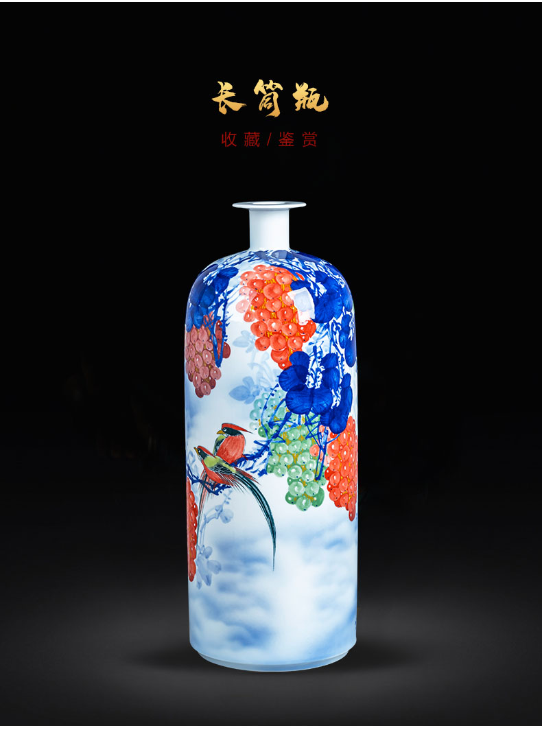 Jingdezhen ceramics hand - made fruitful achievements vase furnishing articles sitting room adornment is placed the new Chinese style household porcelain