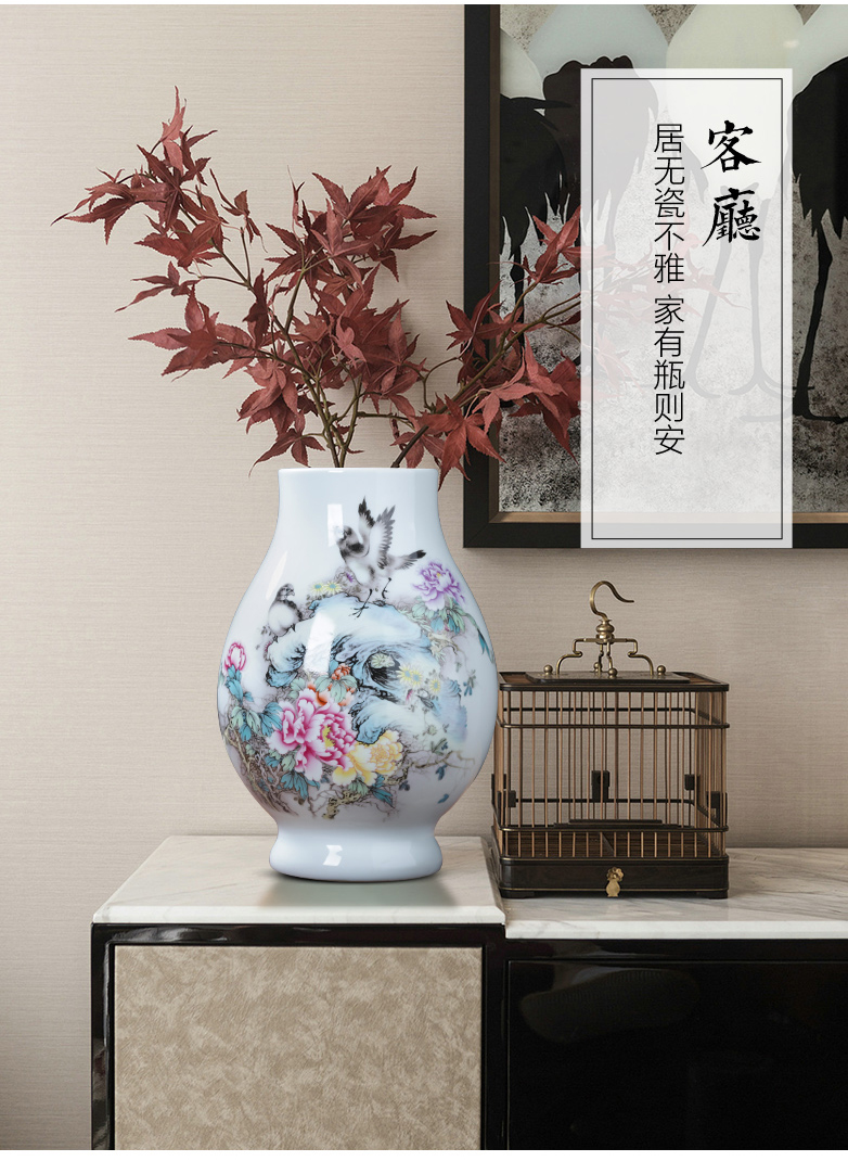 Jingdezhen ceramics vase furnishing articles flower arranging big sitting room wide expressions using dry flower of TV ark, of Chinese style household ornaments