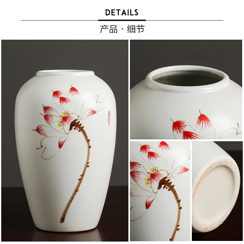 Ceramic vases, I and contracted new Chinese zen household living room table accessories TV ark, dried flower adornment furnishing articles