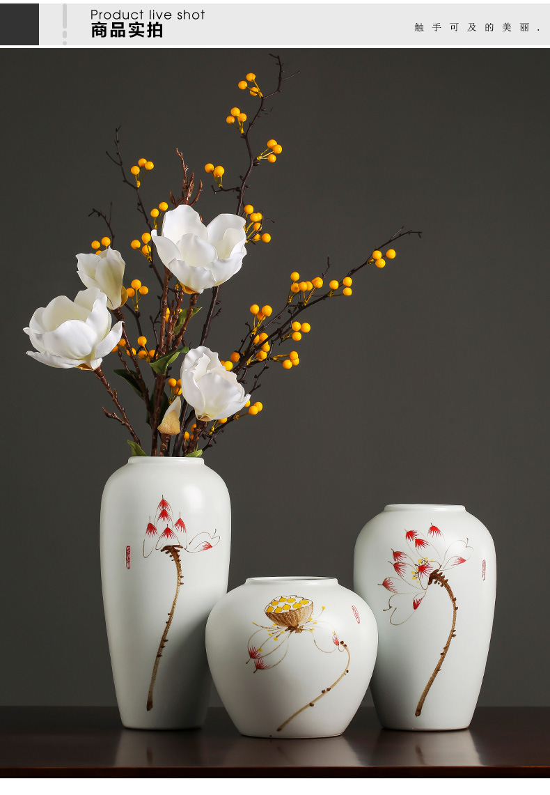 Ceramic vases, I and contracted new Chinese zen household living room table accessories TV ark, dried flower adornment furnishing articles