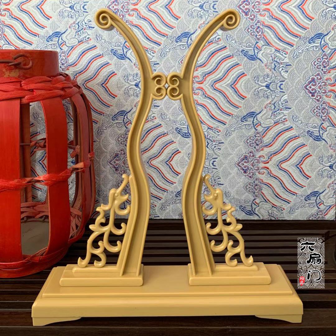 Fan bracket bride wedding fan base Chinese wind palace fan placed display frame fan folding fan accessories