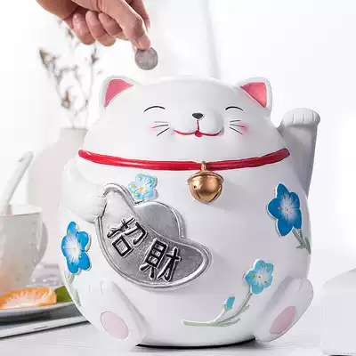 Lucky cat decoration Large lucky cat creative opening gift shop opening personalized gift cash register counter piggy bank