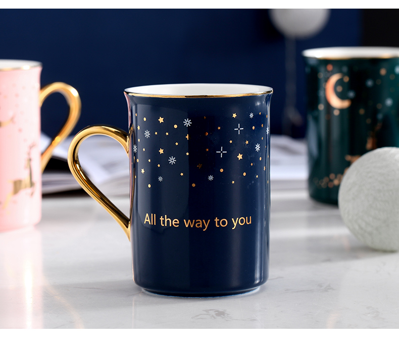 Prince brutalist animals delicate individuality creative trend ceramic cup coffee cup, mark cup with a spoon