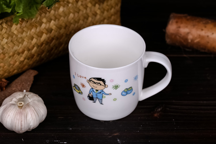 Jingdezhen pottery parent - child cartoon cup new lovely of creative brushing cup a cup of coffee cup