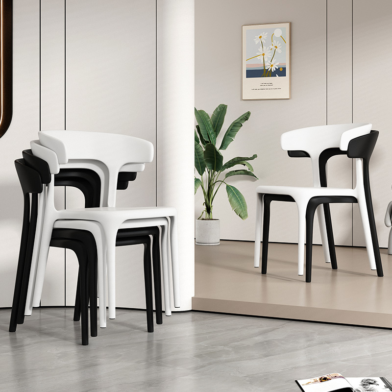 Home Office Desk Stool Dining Table Dining Chair Plastic Backrest Lazy Leisure Simple Commercial Nordic Office Horn Chair Home Office Desk Stool Dining Table Dining Chair Plastic Backrest Lazy Leisure Simple Commercial Nordic Office Horn Chair