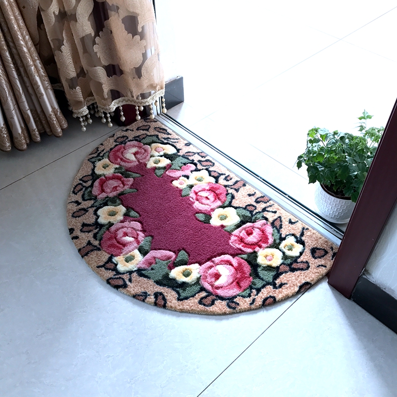 phòng tắm thảm cửa thảm thảm thảm chùi chân bán nguyệt mục vụ dày thấm thảm không trơn trượt phòng tắm - Thảm sàn xốp ghép sàn