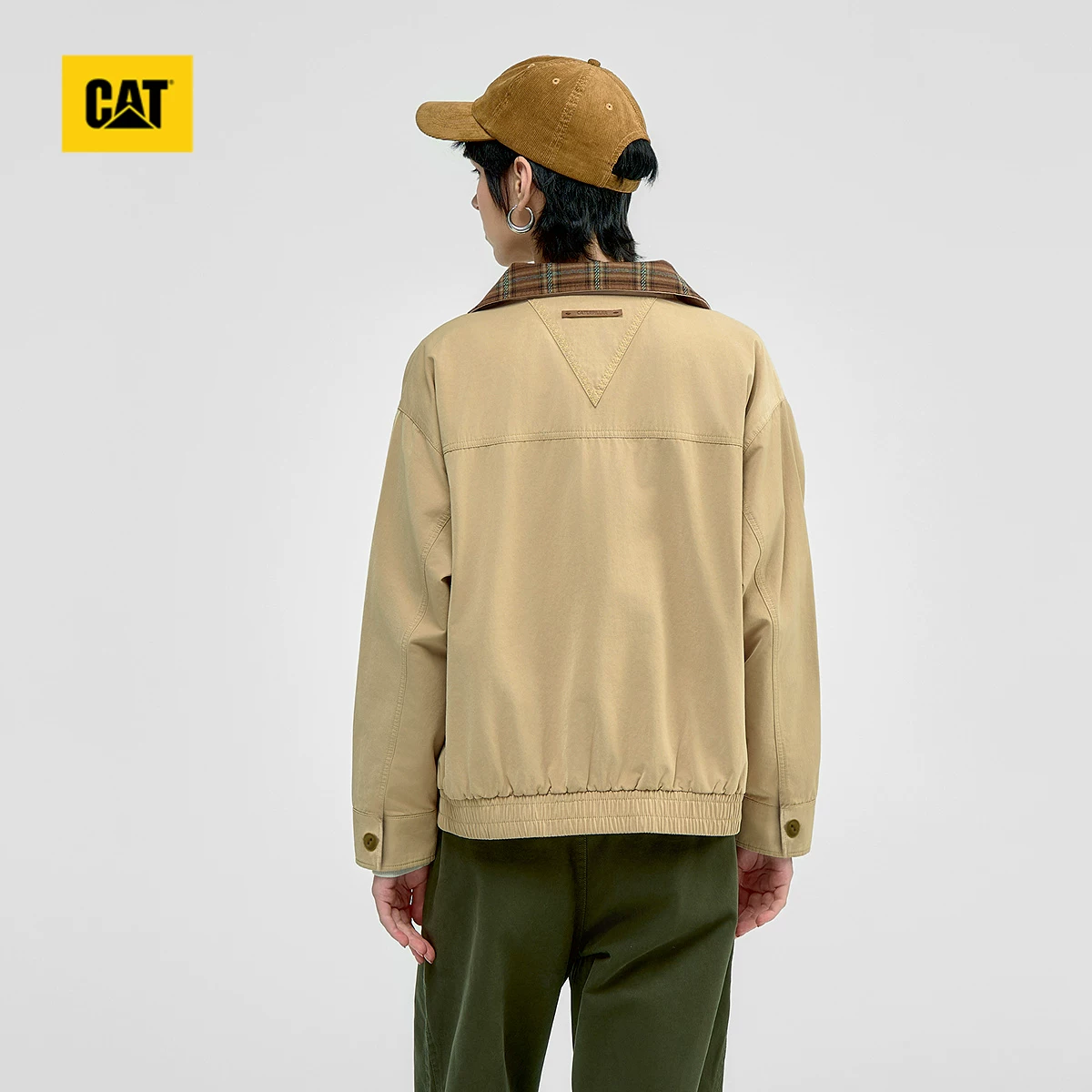CAT Carter's весна новая женская ретро фланелевая клетчатая подкладка Harrington куртка, в стиле ТЦ