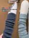 TRISECTION ຖົງຕີນສີຂາວຂອງແມ່ຍິງ calf socks pure cotton long stockings black summer stockings high boot socks