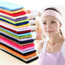 Korean version of candy color sports yoga elastic hair band towel hair jewelry headband hair band female gym headband