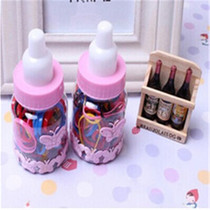 Korean version of childrens Hairband hot sale disposable rubber band cute small milk bottle color strong pull constantly head rope