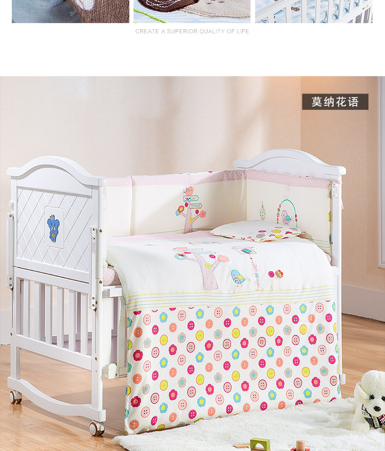 Bei Wei giường cũi trẻ em của mình gói giường trẻ em xung quanh bông có thể tháo rời giường bé - Túi ngủ / Mat / Gối / Ded stuff gối cho trẻ sơ sinh tốt nhất