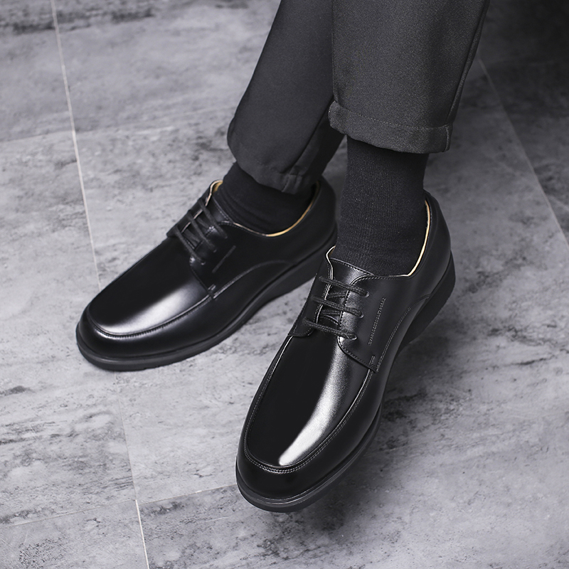 Ej Men's and Women's Duty Leather Shoes, Work Shoes, Leather Shoes for Units and Schools, Formal Black Shoes for Civil Servants, Security Personnel, Property Management