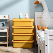 Bed bottom storage box with roller household clothes quilt finishing box low storage box sub-artifact storage box