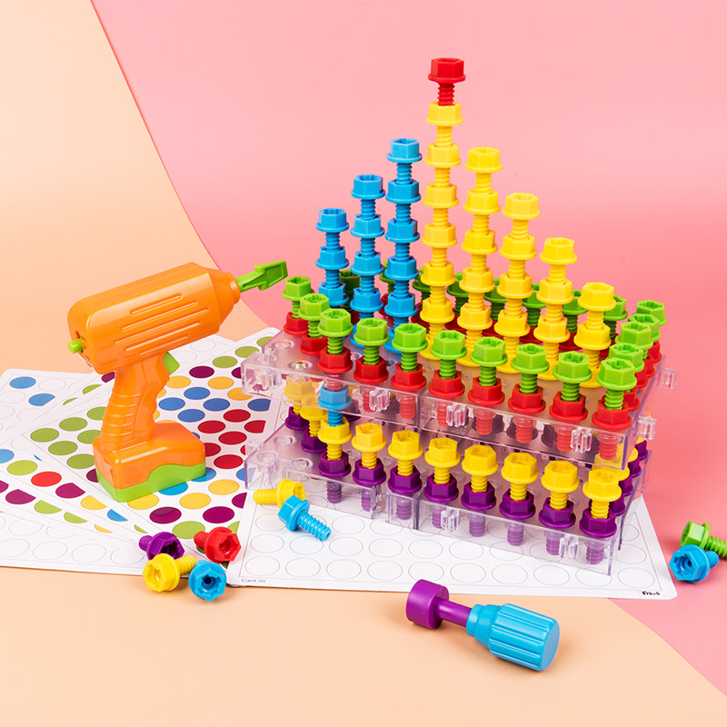 FritzS child screwscrew assembly electric drill toy boys' hands-on ability to disassemble and disassemble the puzzle kit