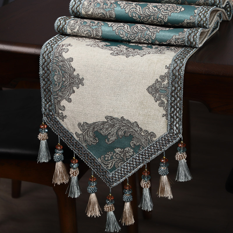 Dream emotional flow Su table flag cloth Art China Wind table Flag cloth Nordic style upscale light luxury bed Flag bed tail towels