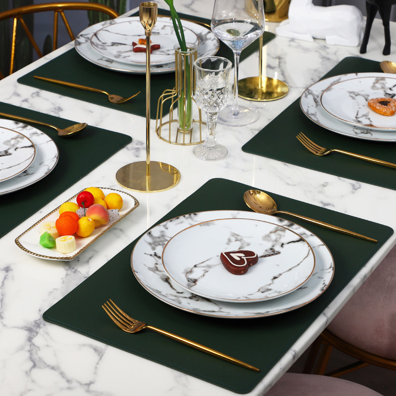 Dream Lover Table Mat Dining Mat HEAT INSULATION MAT BURN-PROOF BOWL MAT HOME NORDIC WATERPROOF OIL-PROOF LEATHER WEST DINNER PLATE MAT