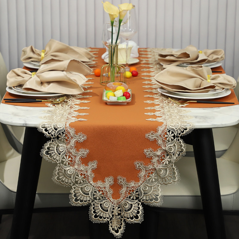 Dream Romance People Table Flag Modern Minimalist Nordic Style High-end Light Extravaganza Superior tea table Flag Decorative Cloth Strip