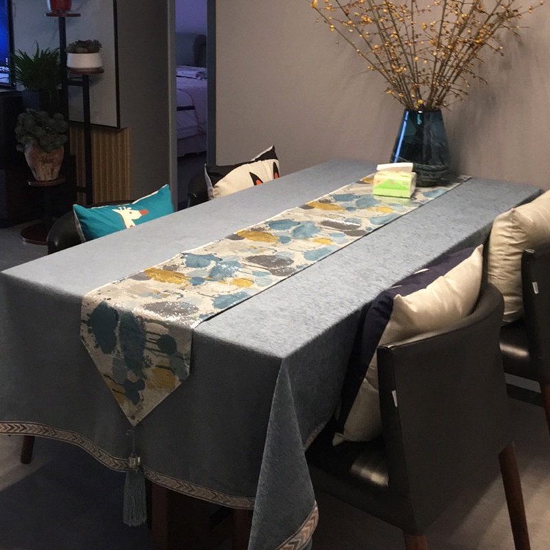 Dream lover table flag European-style high-end light luxury table flag fabric coffee table long strip decorative cloth hotel bed napkin