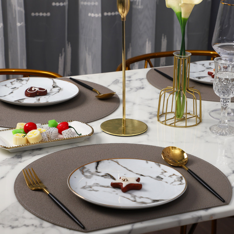 Dream Lover Dining Mat Waterproof Anti-Oil Nordic Leather Table Mat Western Dining Mat Insulation Mat home Anti-slip Tray Cushion