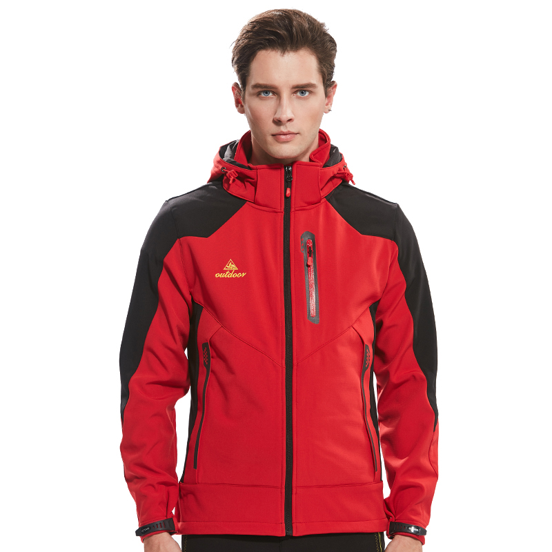 Bofansen outdoor soft shell men and women autumn and winter breathable windproof fleece couple soft shell sports jacket