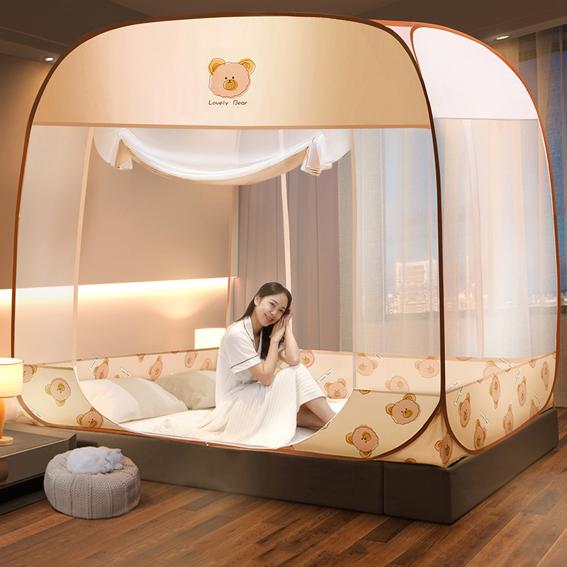 Free-to-install mosquito nets Home 2022 New Mongolia Pack Laced Anti-Fall Children Can Fold Crypto Hostel Advanced