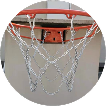 Galvanized iron chain stainless steel basketball net metal basket hoop threading iron chain basketball hoop net bag iron net 8 buckles 10
