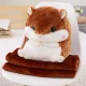 . Hamster búp bê búp bê ấm tay gối chăn kép sử dụng lớn đồ chơi sang trọng hamster cô gái sinh nhật trái tim.