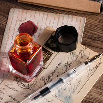 (Drivers pen shop) Domestic night-burning amber orange gel pen and pen color ink same color parity color