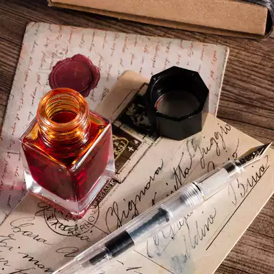 (Driver's pen shop) Domestic night-burning amber orange gel pen and pen color ink same color parity color