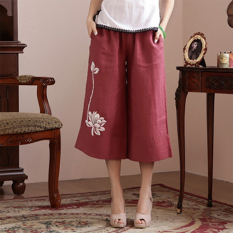 Small summer pants with loose casual pants high waist sap 7 wide legs loose waist 242