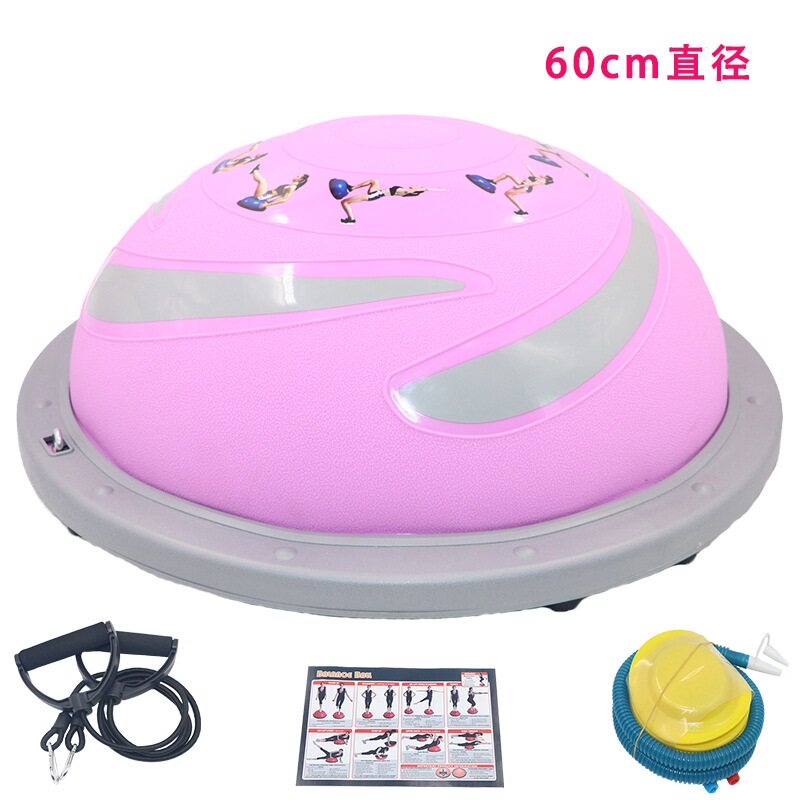 Explosion-proof balance fitness semi-circle sphere type pattern wave speed ball multiple diameter frosted anti-slip assisted yoga hemispheres
