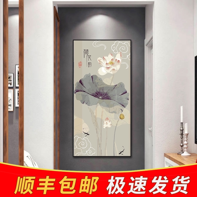 Digital oil painting diy oil painting Living room aisle Corridor entrance landscape Manual digital coloring large decorative painting