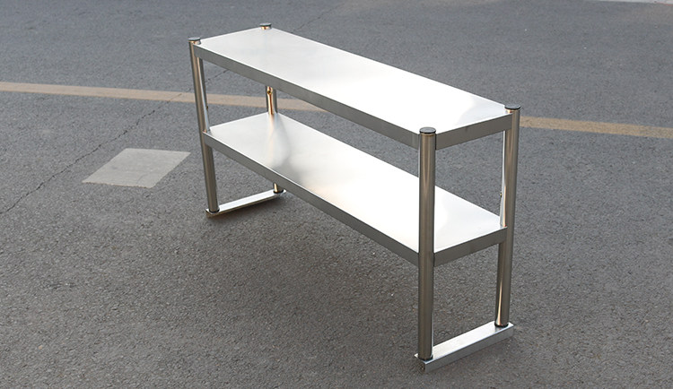Stainless steel countertop vertical double-layer workbench rack storage shelf can be customized